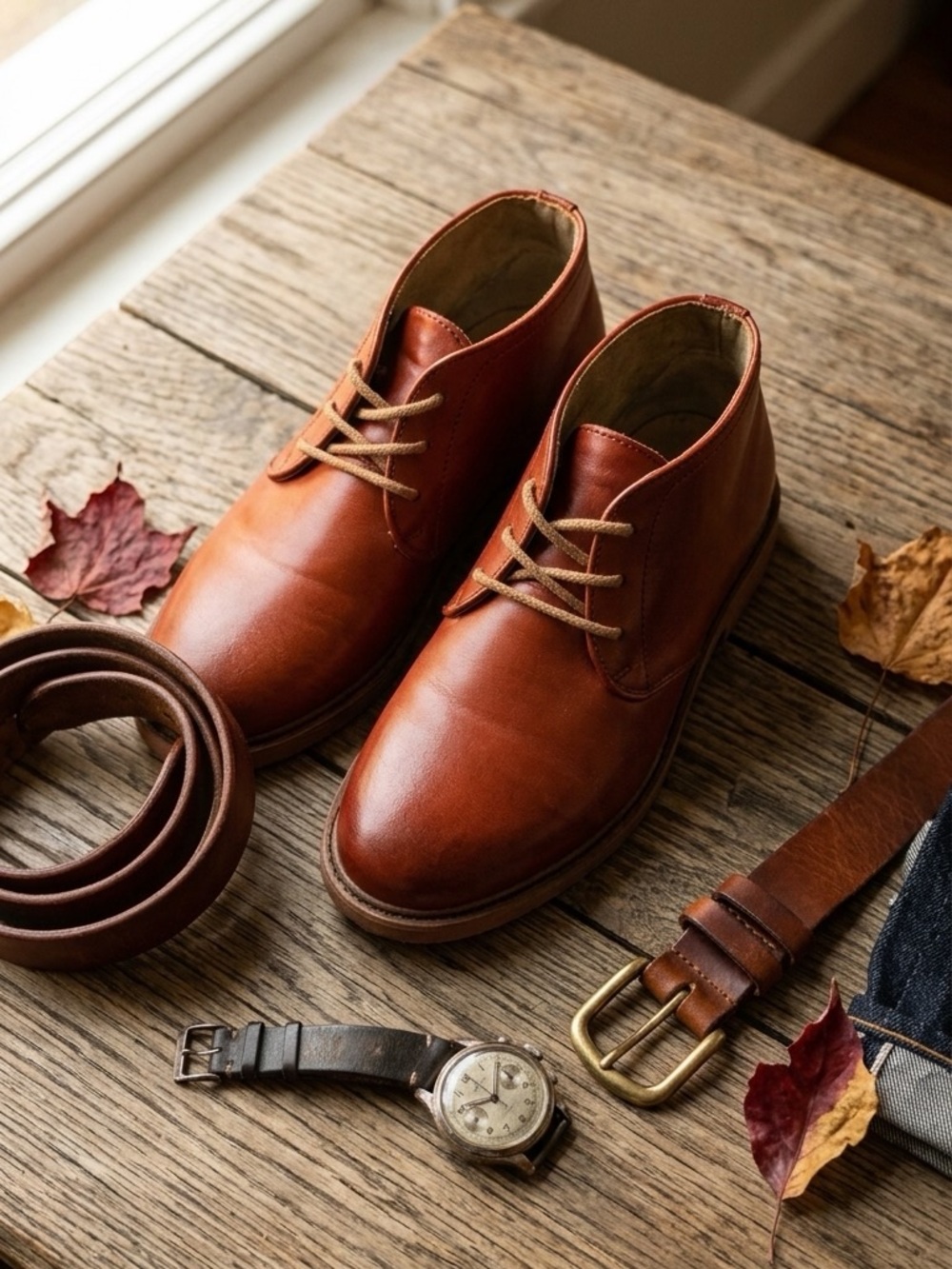 Deer Stags Kids Chukka Boots in Red-Brown